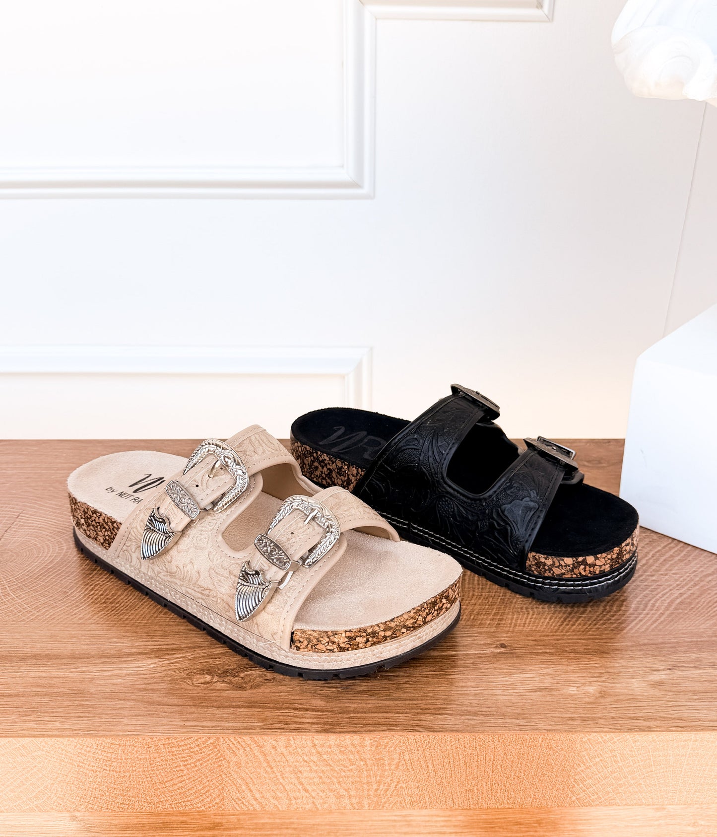 Morgana Western Sandal in Cream