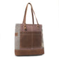 Side Floral Print Canvas Tote Bag
