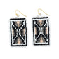 Protection Sheild Beaded Earring In Ebony