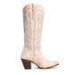 Syllvia Prairie Leather Boots in Ivory