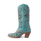 Myra Kasiopeah Cowgirl Leather Boots - Turquoise Western Boots for Women with Pointed Toe Heel