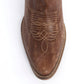 Myra Nalejandra Mocha Brown Leather Boots for Women - Embroidered Tall Western Heels with Pointed Toe for Festive Country Style
