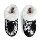 Myra Alamosa Shadow Fur-Lined Hairon Leather Slippers for Women â€“ Winter Indoor Comfort, Soft Sole, Western Style