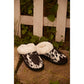 Myra Alamosa Shadow Fur-Lined Hairon Leather Slippers for Women â€“ Winter Indoor Comfort, Soft Sole, Western Style