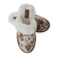 Myra Alamosa Tan Fur-Lined Hairon Leather Slippers for Women Winter Indoor Comfort, Soft Sole, Western Style