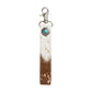 Concho Delight Key Fob in Brown & White