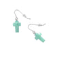 Stone Hewn Cross Earrings
