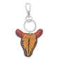 Beaded Steer Key Fob