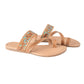 Myra Lannie Mae Handtooled Leather Slides for Women – Handstitched, Toe-Loop Slippers for Everyday Summer Comfort