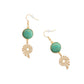 Charm of the Shore Earrings In Gold And Green