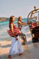 Saint Tropez Tote Bag In Blue & White