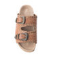 Myra Great Sonora Sunset Studded Leather Sandals for Women – Cork Sole, Antique Brass Dual Buckles for All-Day Comfort