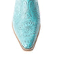 Valeria Hand-tooled Mules In Turquoise