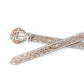 Myra Talon High Ivory Tooled Leather Belt for Women - Statement Rodeo Buckle with Western Embossed Floral Design