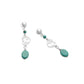 Rugged Heart Earrings In Blue