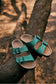 Wildlfower Wanderer Sandals In Turquoise