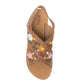 Lilytrail Embroidered Leather Sandals in Tan
