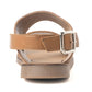 Pinehorn Handtooled Leather Sandals in Oak Brown