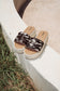 Mesa Mane Hairon Leather Sandals in Black & White