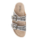 Mesa Scroll Handtooled Sandals in Brown & White