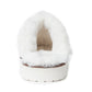 Snowdrift Embossed Leather Slippers in Dark Brown