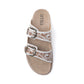 Myra Marlowe Western Handtooled Leather Sandals in Ivory Bloom