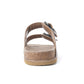 Myra Marlowe Western Handtooled Leather Sandals in Ivory Bloom