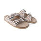 Myra Marlowe Western Handtooled Leather Sandals in Ivory Bloom