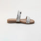 Vaquero Leather Hairon Sandals in Black & White