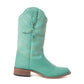 Bluebonnet Embroidered Western Leather Boots in Teal