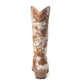 Dakota Dust Handtooled Boots in Tan & White