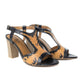 Rodeo Rose Handtooled Leather Heels in Natural Brown