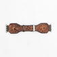Lone Star Handtooled Leather Watch Band in Antique Mahogany