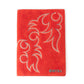 Texas Blaze Embroidered Leather Diary in Scarlet Red