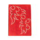 Texas Blaze Embroidered Leather Diary in Scarlet Red