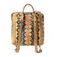 Navajo Loom Rug Leather Backpack in Desert Amber