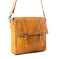 Western Rune Leather Crossbody Bag in Orange