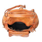 Trek Terra Leather Backpack in Burnt Brown