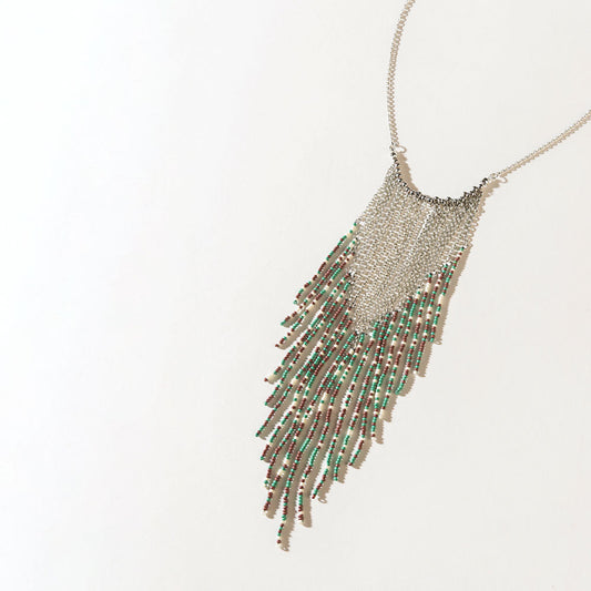 Northern Lights Necklace in Frosted Silver
