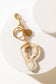Alpha Hairon Bag Charm in Brown & White