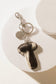 Alpha Hairon Bag Charm in Black & White