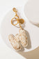 Alpha Hairon Bag Charm in Brown & White