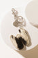 Alpha Hairon Bag Charm in Black & White
