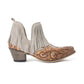 Myra Cimarron Belle Fringed Handtooled Leather Booties in Wild Tan