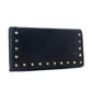 Yellowstone Caldera Leather Wallet with Rivets in Ash