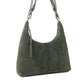 Myra Juniper Trail Genuine Suede Bag for Women in forest green with extra strap
