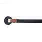 Lariat Rose Leather Belt in Chestnut Brown