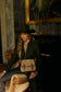 Myra Amberwood Suede Leather Boot Embroidered Leather Bag in Amber