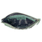 Myra Empire Green Studded Wash Leather Pouch in Desert Olive