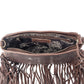 Myra Luna Belle Studded Leather Bag with Fringes in Maverick Mocha
